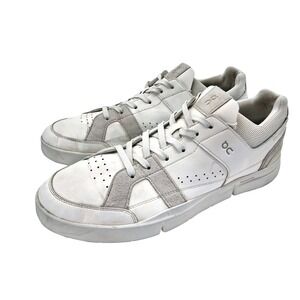 On THE ROGER Clubhouse Shoes Mens Size 13 White Leather Tennis Sneakers 48.99144